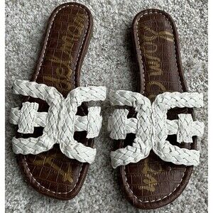 Sam Edelman "Bay" Slide Sandals White Sz. 6M